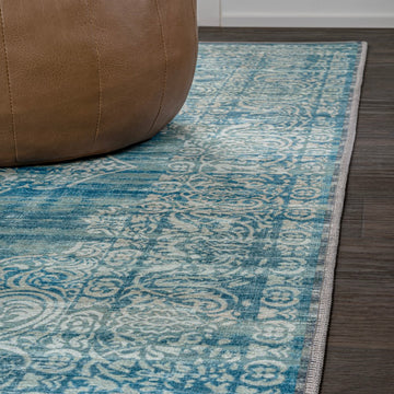 Regis Bohemian Medallion Washable Area Rug